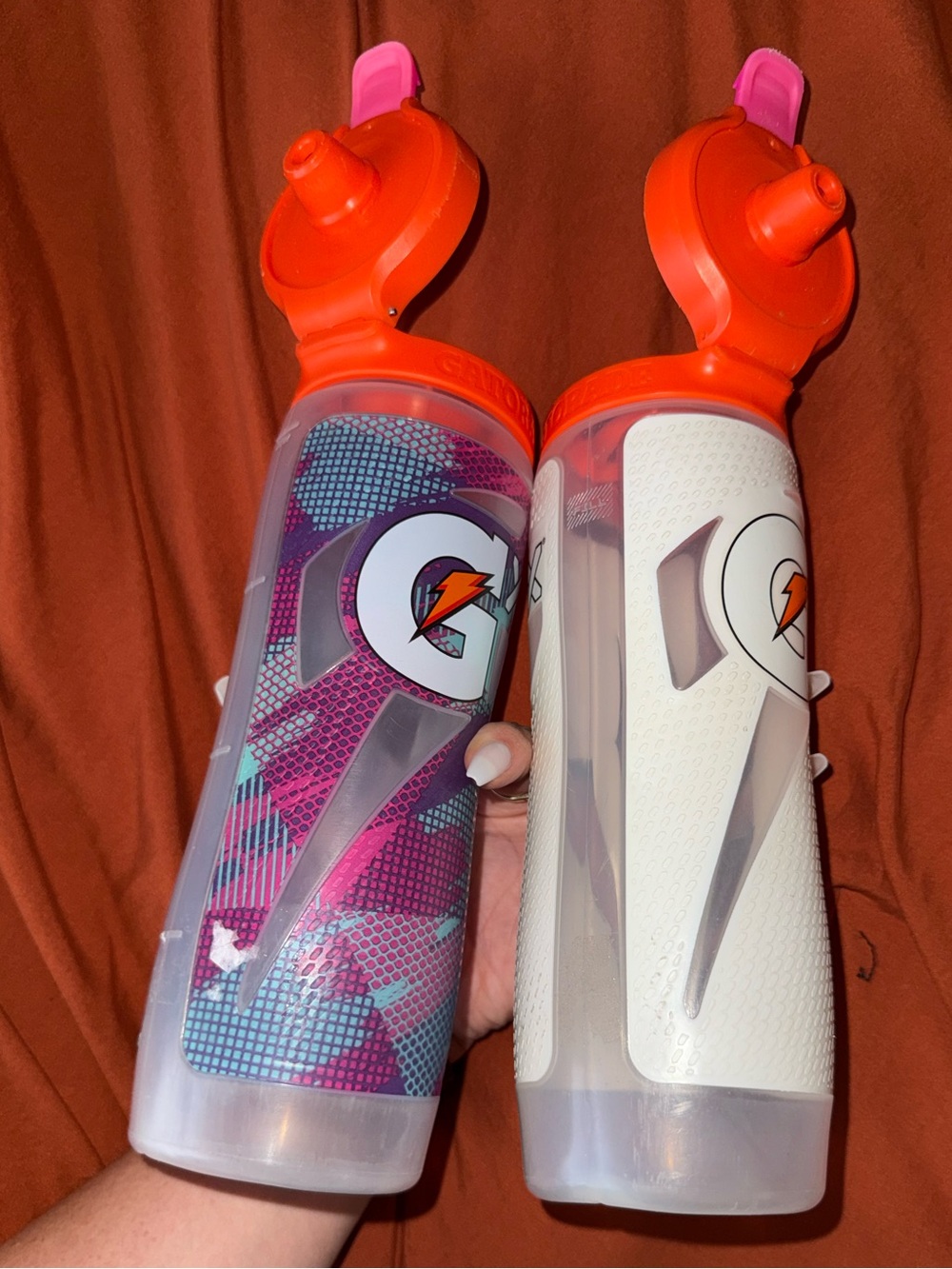 Gatorade Gx 30oz Squeeze Bottles Set of 2  (Glitched Berry & White)